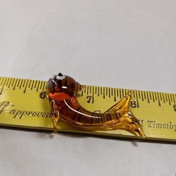 Minature blown glass figurines Two Fish and Palm Tree Cottagecore… - Picture 7 of 9